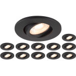 Slv kit compos� de 12 x 1007090 universal downlight move phase ip20 38� et 1007091 cache - spot de plafond ...