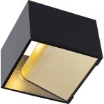Slv logs in, applique intérieure, carré, noir / laiton, led, 12w, 2000 - 3000k, variable triac, dim - ... Slv logs in, applique intérieure, carré, noir / laiton, led, 12w, 2000 - 3000k, variable triac, dim - ...