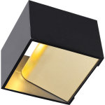 Slv logs in, applique intérieure, carré, noir / laiton, led, 6, 9w, 3000k - lampes murales et de plafond ... Slv logs in, applique intérieure, carré, noir / laiton, led, 6, 9w, 3000k - lampes murales et de plafond ...