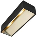 Slv logs in, applique intérieure, rectangulaire, noir / laiton, led, 17w, 3000k, variable triac - lampes ... Slv logs in, applique intérieure, rectangulaire, noir / laiton, led, 17w, 3000k, variable triac - lampes ...