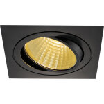 Slv new tria 150, encastr� de plafond int�rieur, simple, carr�, noir, led, 29w, 2700k, clips - spot de ...
