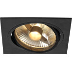 Slv new tria 150, encastr� de plafond int�rieur, simple, carr�, noir mat, gu10 / qpar111, 75w - spot ...