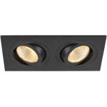 Slv new tria® 155, plafonnier encastré, carré, 3000 k, deux ampoules, phase, 38°, noir - lampes murales ... Slv new tria® 155, plafonnier encastré, carré, 3000 k, deux ampoules, phase, 38°, noir - lampes murales ...
