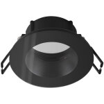 Slv new tria� 68, cadre de montage pour plafonnier, d : 8, 3 h : 3, 55 cm, ip 65, verre inclus, noir ...