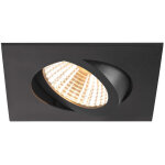 Slv new tria® 68, encastré de plafond, 1800 - 3000 k, 38°, ip 20, carré, noir - luminaires encastrés Slv new tria® 68, encastré de plafond, 1800 - 3000 k, 38°, ip 20, carré, noir - luminaires encastrés