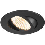 Slv new tria 68, encastr de plafond, 1800 - 3000 k, 60, ip 20, rond, noir - luminaires encastrs