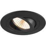 Slv new tria 75, encastr de plafond, 3000 k, 38, ip 20, rond, noir - luminaires encastrs