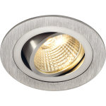 Slv new tria 77, encastr de plafond intrieur, simple, rond, alu bross, led, 8w, 2700k, clips - spot ...