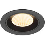 Slv numinos m, plafonnier encastr, 3000 k, 40, ip20, rond, noir - spot de plafond
