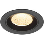 Slv numinos m, plafonnier encastr, 3000 k, 55, ip20, rond, noir - spot de plafond