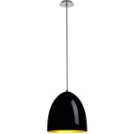 Slv para cone 30, suspension int�rieure, � 30 cm, noir / or, e27, 60w max - lampes pendulaires