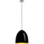 Slv para cone 30, suspension int�rieure, � 30 cm, noir / or, e27, 60w max - lampes pendulaires