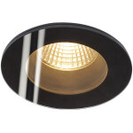 Slv patta - f, encastr� de plafond int�rieur / ext�rieur, rond, noir, led, 11w, 3000k, ip20 / ip65 - ...