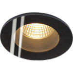 Slv patta - f, encastr de plafond intrieur / extrieur, rond, noir, led, 11w, 3000k, ip20 / ip65 - ...