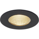 Slv patta - i, encastr� de plafond int�rieur / ext�rieur, rond, noir, led, 11w, 3000k, ip20 / ip65 - ...
