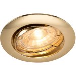 Slv pika, encastr� de plafond int�rieur, rond, orientable, laiton, gu10 / qpar51, 50w max - spot de plafond ...