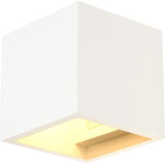 Slv plastra, applique intrieure, cube, blanc, g9 / qt14, 42w max, pltre - lampes murales et de plafond ...