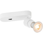 Slv puri 2. 0 basic, plafonnier et applique en saillie, rond, interrupteur, 1x max. 6 w gu10, blanc - ...