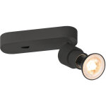 Slv puri 2. 0 basic, plafonnier et applique en saillie, rond, interrupteur, 1x max. 6 w gu10, noir - ...