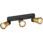 Slv puri 2. 0 cone, plafonnier et applique en saillie, long, 3x max. 6 w gu10, noir / dor� - lampes murales ...