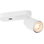 Slv puri 2. 0 tube, plafonnier et applique en saillie, interrupteur, carr, 1x max. 6 w gu10, blanc - ...