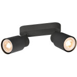 Slv puri 2. 0 tube, plafonnier et applique en saillie, long, 2x max. 6 w gu10, noir - lampes murales ...
