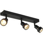 Slv puri, applique et plafonnier int�rieur, triple, noir mat, gu10 / qpar51, 3x 50w max - lampes murales ...