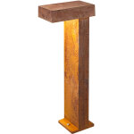 Slv rusty pathlight 70, borne extrieure, fonte rouille, led, 8, 9w, 3000k, ip55 - lampes sur pied, ...