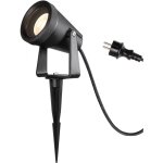 Slv samrina, spot sur piquet ext�rieur, noir, gu10, qpar51, 7w max, ip54, plastique recycl� - b - stock ...