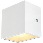 Slv sitra cube, applique extrieure, blanc, led, 10w, 3000k, ip44 - lampes sur pied, murales et de plafond ...