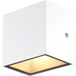 Slv sitra cube, applique extrieure, s, simple, blanc, led, 6, 2w, 3000k / 4000k, ip65, cct switch - ...