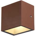 Slv sitra cube, applique extrieure, s, simple, rouille, led, 6, 2w, 3000k / 4000k, ip65, cct switch ...