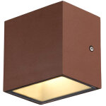 Slv sitra cube, applique ext�rieure, s, simple, rouille, led, 6, 2w, 3000k / 4000k, ip65, cct switch ...