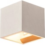Slv solid cube, applique intérieure, gris, g9 / qt14, 25w max, béton - lampes murales et de plafond Slv solid cube, applique intérieure, gris, g9 / qt14, 25w max, béton - lampes murales et de plafond