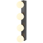 Slv sun mirror, applique en saillie, quadruple, 2700 / 3000 / 4000 k, touch button, 18 w, ip44, noir ...