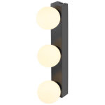 Slv sun mirror, applique en saillie, triple, 2700 / 3000 / 4000 k, touch button, 13 w, ip44, noir - lampes ...
