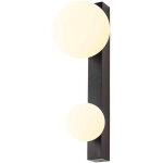Slv sun wl, double, g9, applique en saillie, ronde, 2 x max. 5 w, ip20, noir - lampes sur pied, murales ...