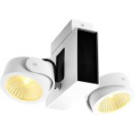 Slv tec kalu, plafonnier intrieur, double, angle 60, blanc / noir, led, 31w, 3000k, variable triac ...