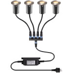 Slv trail - lite� 60, set de 4, luminaires encastr�s de sol, 3000k, ip67, rond, inox / aluminium - luminaire ...