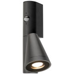 Slv t - tube, applique en saillie, gu10, single, sensor, ip44, max. 10 w, noir - lampes sur pied, murales ...
