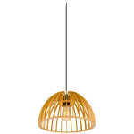 Slv wud, suspension, e27, semi - rond, c�ble nu, 1 x max. 60 w, noir - lampes pendulaires
