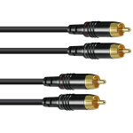 Sommer cable cble rca 2x2 1m bk hicon - cble rca
