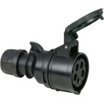 Pce cee 16a 400v 5p plug female - noir, turbo twist, ip44 - connecteurs cee