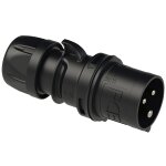 Pce cee 32 a / 240 v 3 - p fiche m�le noire - s�rie shark - connecteurs cee