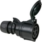 Pce cee 32a 400v 5p plug female - noir, turbo twist, ip44 - connecteurs cee