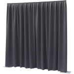 Wentex p&d; rideau occultant 260 g / m� gris fonc� - 330 x 400 cm (l x h) - pliss� - tissus et filets ...