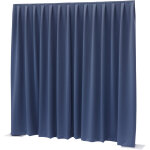 Wentex p&d; rideau occultant 260 g / m� bleu - 330 x 300 cm (l x h) - pliss� - rideaux pipe & drape