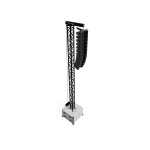 Structures alu naxpro - truss td34 pa - tower 08 - version lourde - noir - soutien au sol pa