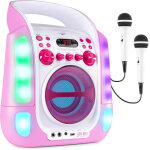 Systme de karaok fenton sbs30p avec cd et 2 microphones rose - kits de microphones