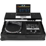 Udg ultimate flight case single turntable battle / plx - crss12 & mixer 10  / 12  noir plus (support ...